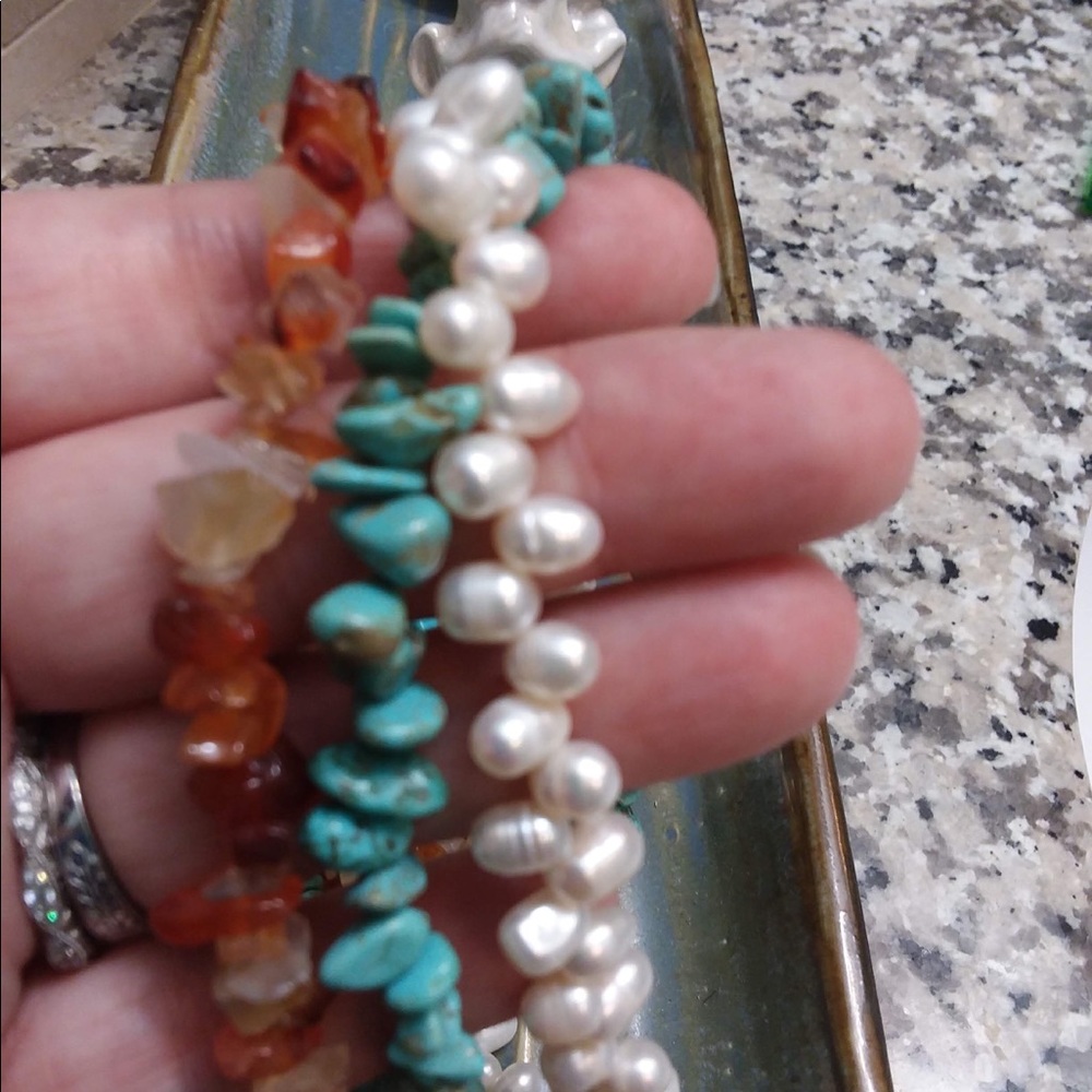 3 strand necklace. 18” with extender to 20”